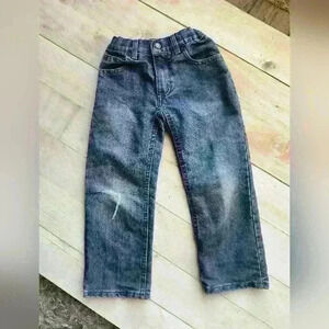 Ruff Hewn Boys Toddler Distressed Denim Blue Jeans Size 5 Regular Wide Leg